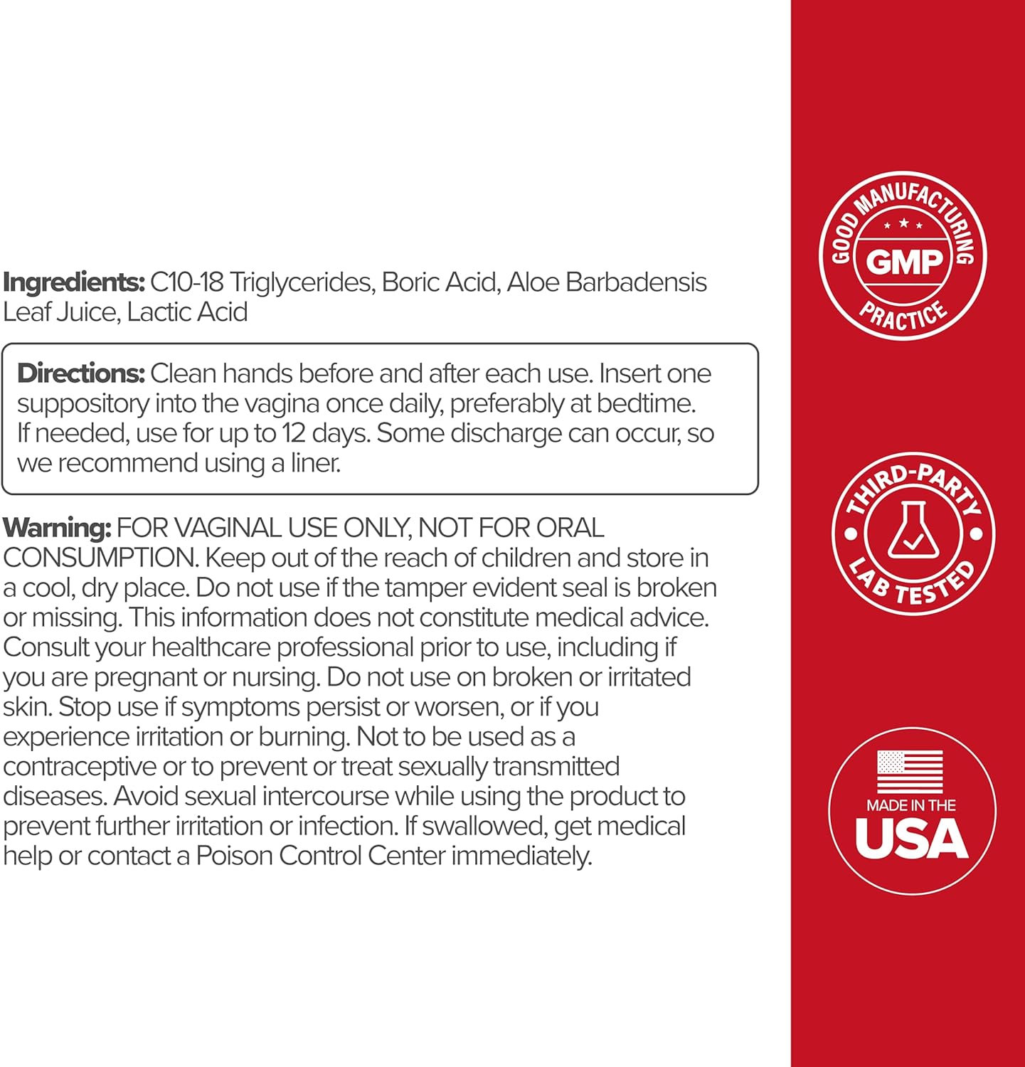 URO Boric Acid Suppositories